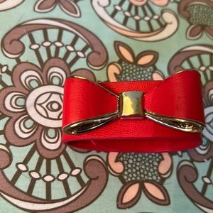 Fun faux-leather bow cuff
